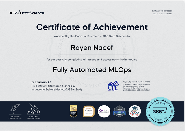 Fully Automated MLOps - 365 DataScience